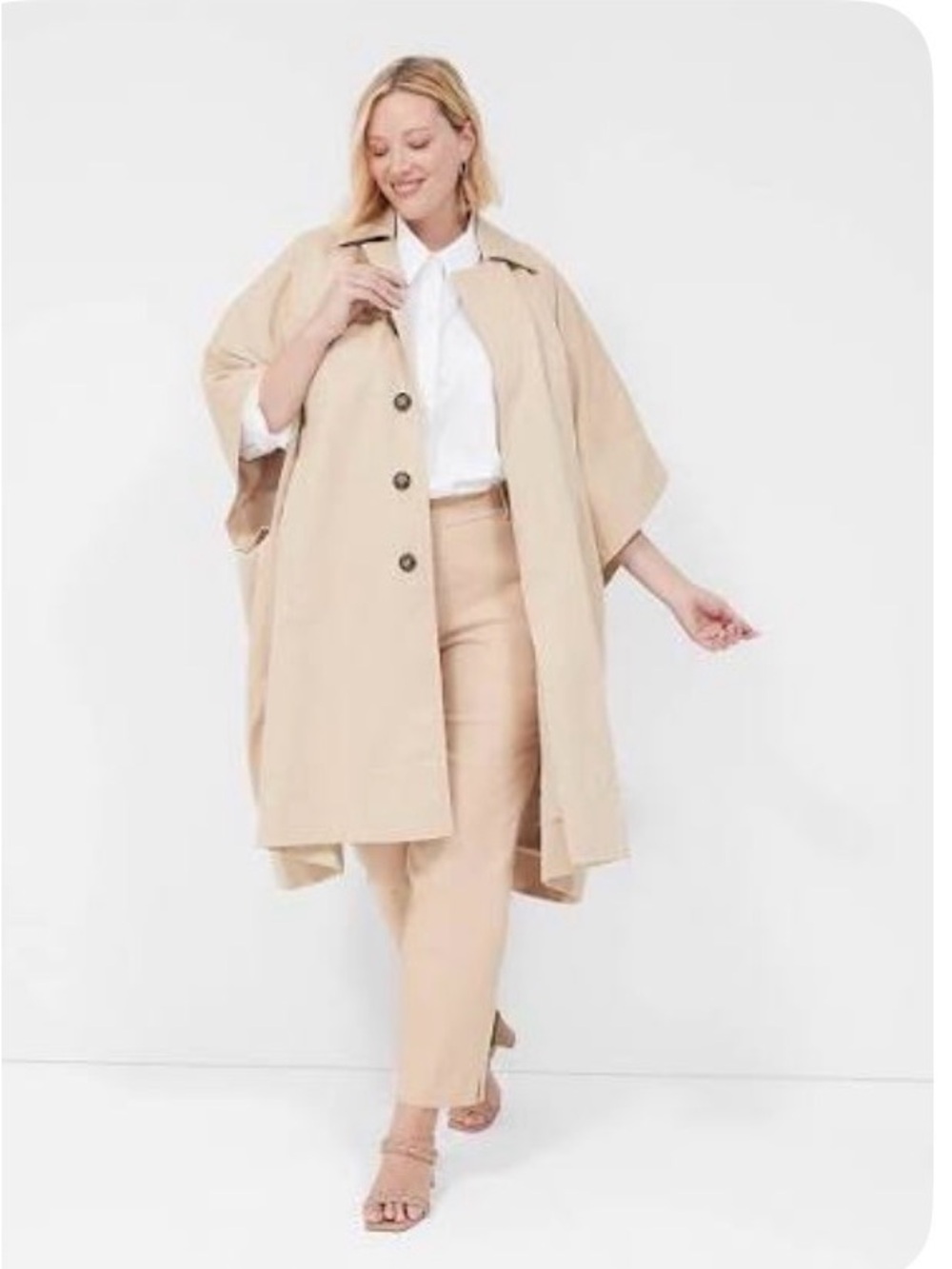 Lane bryant NWT cape trench coat 18/20